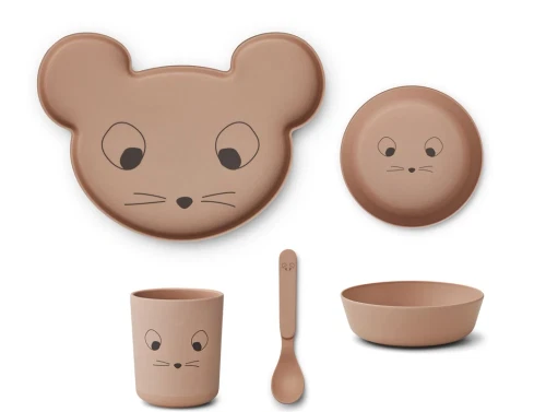 Liewood mouse pale tuscany servicesæt Brody (4-pack)